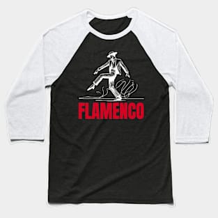 Flamenco male dancer - White and red Baseball T-Shirt